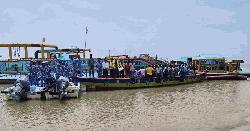 মেঘনায় অবৈধ বালু উত্তোলন: সংবাদ প্রকাশের পর ৯ জনের বিরুদ্ধে মামলা