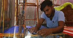 চাঁদপুরের গ্রামে তৈরি হচ্ছে জামদানি