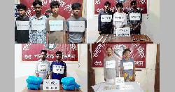 ৪ মাদক কারবারিসহ ৭ কিশোর গ্যাং সদস্য গ্রেপ্তার