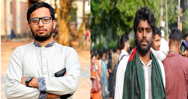 বিশ্ববিদ্যালয়ের ১৫তম ব্যাচের শিক্ষার্থী ফয়সাল মুরাদ এবং সদস্য সচিব বিশ্ববিদ্যালয়ের ১৬ তম ব্যাচের শিক্ষার্থী শাহিন মিয়া ।