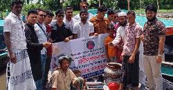 তিন নদীর মোহনায় অবমুক্ত করা হলো ৩ মণ মাছ 