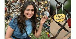 প্যারিসে স্বামীর নামে ‘প্রেম তালা’ লাগিয়ে দিলেন মেহজাবীন