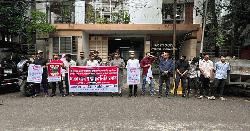 গোপালগঞ্জে হামলার প্রতিবাদে বনানীতে এনসিপির মানববন্ধন