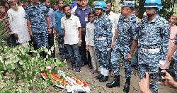 মাইলস্টোন ট্র্যাজেডি: নিহত মাসুমার সমাধিতে বিমানবাহিনীর শ্রদ্ধা