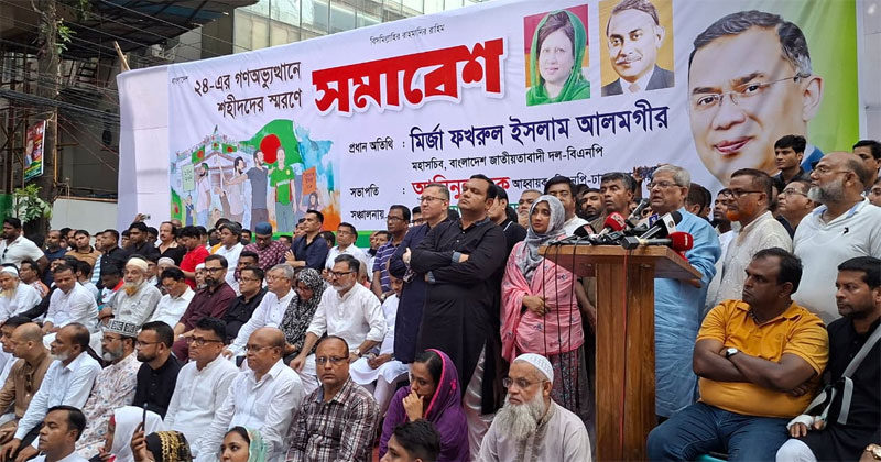 অন্তবর্তীকালীন সরকারকে সাধুবাদ জানিয়েছেন মির্জা ফখরুল ইসলাম আলমগীর