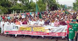 বৃষ্টি উপেক্ষা করে হবিগঞ্জে বিএনপির বিশাল র‌্যালি