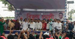 ফ্যাসিবাদের পতনের বর্ষপূর্তিতে নীলফামারীতে বিএনপির বিজয় র‌্যালি 