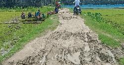 রৌমারীতে রাস্তা পাকা না হওয়ায় দুর্ভোগে এলাকাবাসী