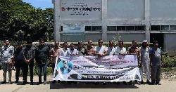 গজারিয়ায় সাংবাদিক তুহিন হত্যার প্রতিবাদ ও বিচারের দাবিতে মানববন্ধন প্রতিবাদসভা