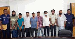 মেঘনায় জাহাজ থেকে চুরির চেষ্টা: ৮ জন গ্রেপ্তার