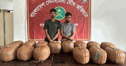 চুনারুঘাটে পৃথক অভিযানে ৫৬ কেজি গাঁজাসহ আটক ৪  