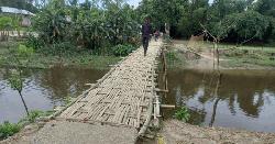 নীলফামারীর ধুব নদীতে সেতুর অভাবে ২০ হাজার মানুষের দুর্ভোগ