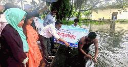 কোম্পানীগঞ্জে মাছের পোনা অবমুক্তকরণ কর্মসূচি