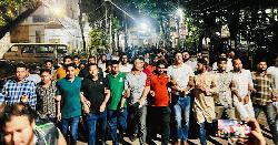 চবি ও বাকৃবি শিক্ষার্থীদের ওপর হামলার প্রতিবাদে জবি ছাত্রদলের বিক্ষোভ