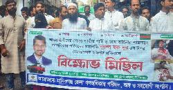 ভিপি নুরের ওপর হামলার প্রতিবাদে মানিকগঞ্জে বিক্ষোভ 