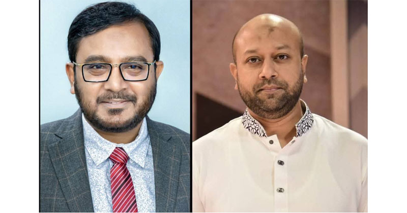 আমার বাংলাদেশ পার্টির (এবি পার্টি) চেয়ারম্যান মজিবুর রহমান মঞ্জু ও সাধারণ সম্পাদক ব্যারিস্টার আসাদুজ্জামান ফুয়াদ।