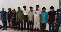 আশুলিয়ায় আবাসিক হোটেলে অভিযান, আটক ৮