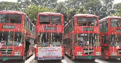 ইবির পরিবহনপুলে যুক্ত হলো ৪ দ্বিতল বাস