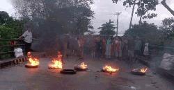 খাগড়াছড়িতে তিন সড়কে আধাবেলার অবরোধ 
