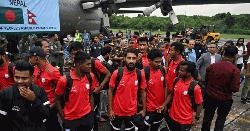নেপাল থেকে নিরাপদে দেশে ফিরেছে বাংলাদেশ ফুটবল দল