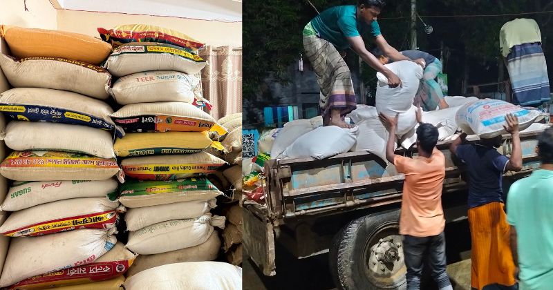নাসিরনগরে প্রশাসনের অভিযানে ২০০ বস্তা সরকারি চাল জব্দ