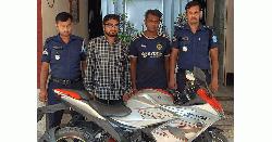 পাংশা থেকে চুরি হওয়া মোটরসাইকেল বরিশাল থেকে উদ্ধার  
