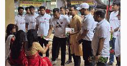 বিজয়া দশমীতে ছাত্রদল নেতা তারিকের ভিন্নধর্মী কর্মসূচি