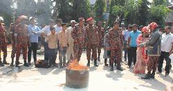 রাজবাড়ীতে ভূমিকম্প ও অগ্নিকাণ্ড বিষয়ক মহড়া   