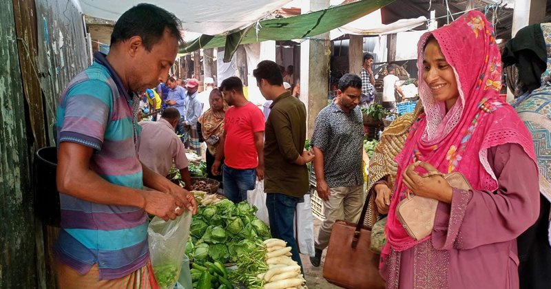 পিরোজপুরের কাউখালীতে নাগালের বাহিরে সবজির দাম