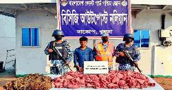 সুন্দরবনের হরিণের মাংস ও ফাঁদসহ শিকারি আটক