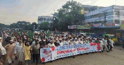 মীরসরাইয়ে ২৮ অক্টোবরের ঘটনায় খুনিদের বিচারের দাবিতে  জামায়াতের বিক্ষোভ 