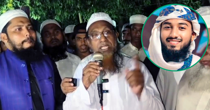 কথা বলছেন হাফেজ সাইফুর রহমান ত্বকীর বাবা মাওলানা বদিউল আলম।