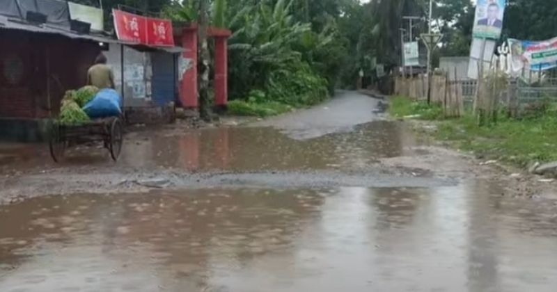 মোল্লাহাটে প্রবেশপথের সড়কের বেহাল দশা, দুর্ভোগে সাধারণ মানুষ