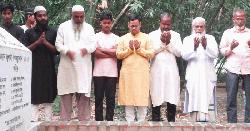 শহীদ বিশালের কবর জিয়ারত করলেন নবাগত ইউএনও সেলিম আহমেদ