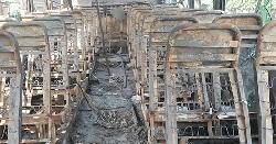 আশুলিয়ায় বাসে আগুন, জানালা দিয়ে লাফিয়ে বাঁচলেন ঘুমন্ত চালক