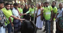 রাজবাড়ীতে মানবিক সংগঠনের উদ্যোগে বিভিন্ন উপকরণ বিতরণ
