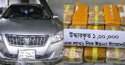 চেকপোস্ট দেখে পালালেন চালক, প্রাইভেটকারে মিললো এক লাখ ইয়াবা