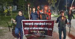 শেখ হাসিনার সর্বোচ্চ শাস্তির দাবিতে জাবিতে জাতীয় ছাত্রশক্তির মশাল মিছিল