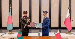 প্রেষণে জনবল নিয়োগে বাংলাদেশ ও কাতার সশস্ত্র বাহিনীর মধ্যে চুক্তি স্বাক্ষর