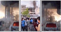 উত্তরায় সাবেক এমপির ভাইয়ের বাড়িতে আগুন