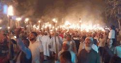 আখাউড়ায় প্রার্থী পরিবর্তনের দাবিতে মশাল মিছিল