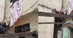 কেরানীগঞ্জে হেলে পড়েছে ৭ তলা ভবন