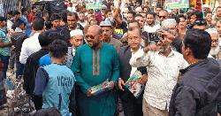 রাজাপুরে বিএনপির ৩১ দফা লিফলেট বিতরণ করলেন সেলিম রেজা