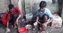 মাছ কেটেই জীবিকা নির্বাহ করছেন তারা